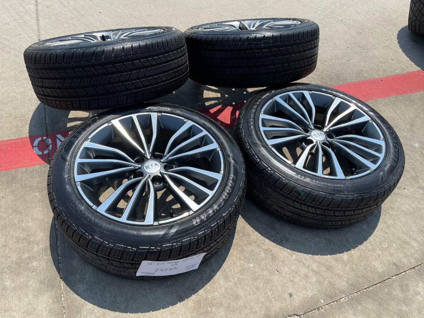 18" Kia Stinger Optima K5 Forte OEM 74773 wheels rims GOODYEAR SET