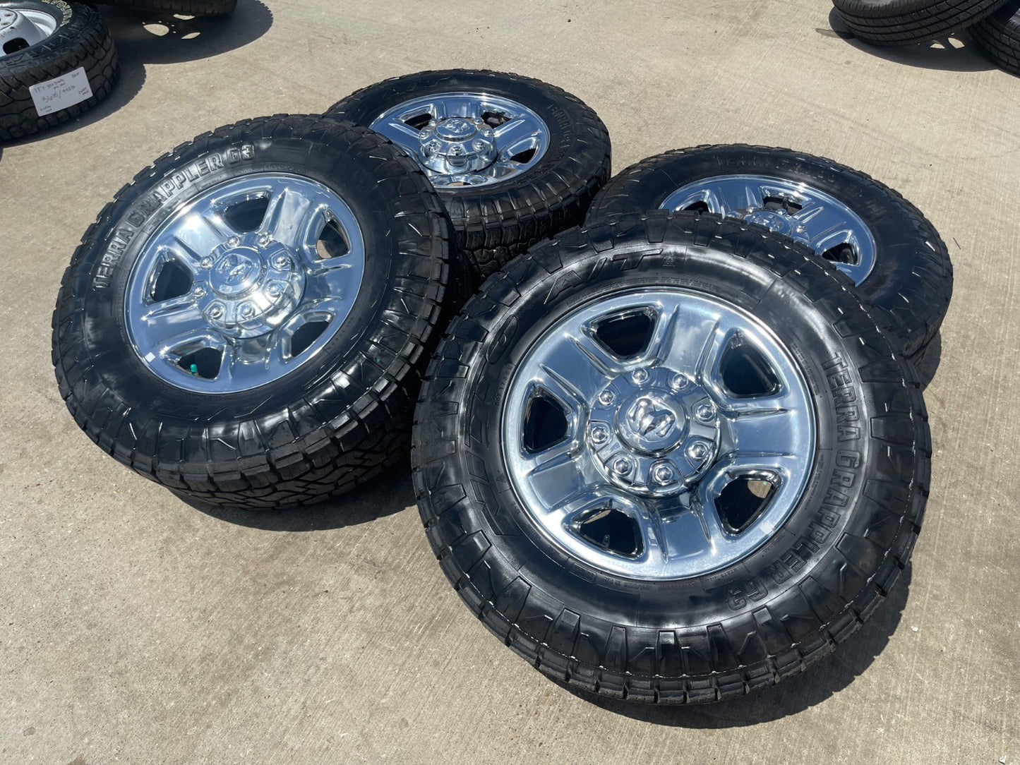 18" Dodge Ram 2500 3500 STEEL chrome OEM 2473 wheels rims SET NITRO G3 A/T