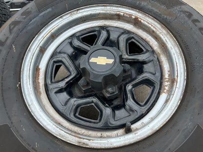 14" Chevy K1500 Blazer Old School Chevy wheels rims GMC tires 5x120 5x4.75