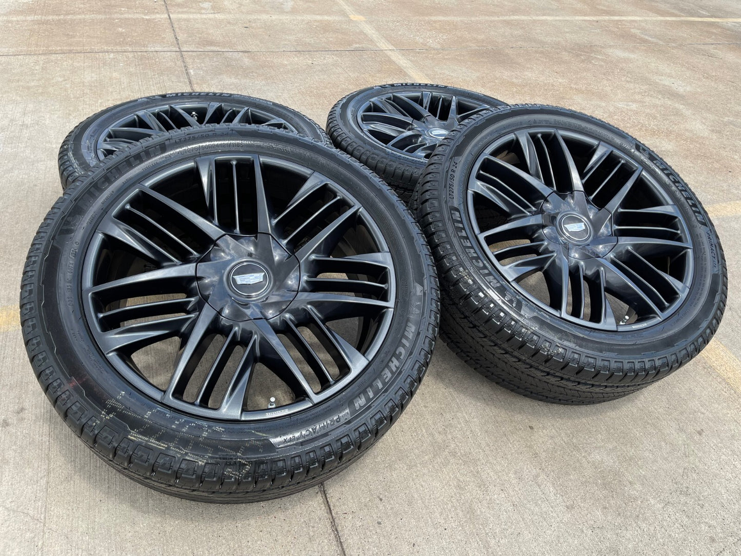 NEW 24" Cadillac Escalade IQ DEEP SPACE EV OEM wheels rims Hummer SET 2025-2027