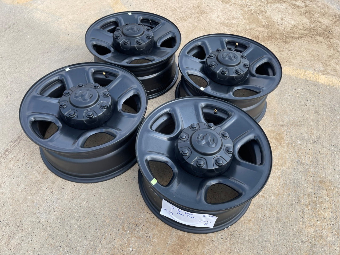 18" Dodge Ram 2500 3500 STEEL black OEM 2473 wheels rims SET 2025 2026 2027 NEW