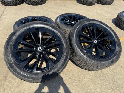 21" Bentley Bentayga OEM wheels rims black Mulliner Continental Flying Spur GT