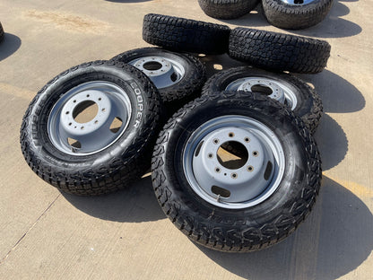 (6) 17" Ford F-350 Dually OEM rims wheels 3615 99016 tires SET COOPER A/T