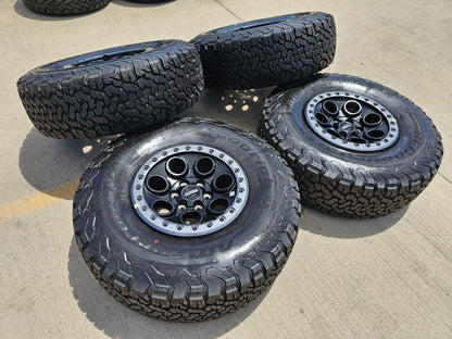 17" Ford F-150 Raptor OEM BEADLOCK rims wheels BFG KO2 37" tires NEW