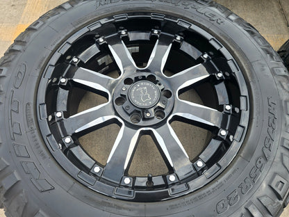 20x9 20" Black Rhino Sierra Chevy Silverado RAM Tacoma wheels rims 6x139 6x5.5