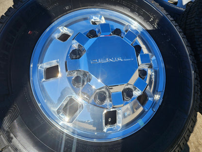 18" GMC Sierra 3500 DENALI Dually rims wheels OEM 14127 14129 8x210 MICHELIN NEW