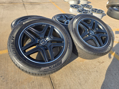 20" Mercedes G Wagon G63 AMG OEM 85326 black wheels rims tires NICE