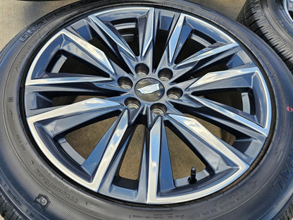 22" Cadillac OEM wheels rims GMC Sierra Escalade 4869 tires 2023 2024 2025 NEW