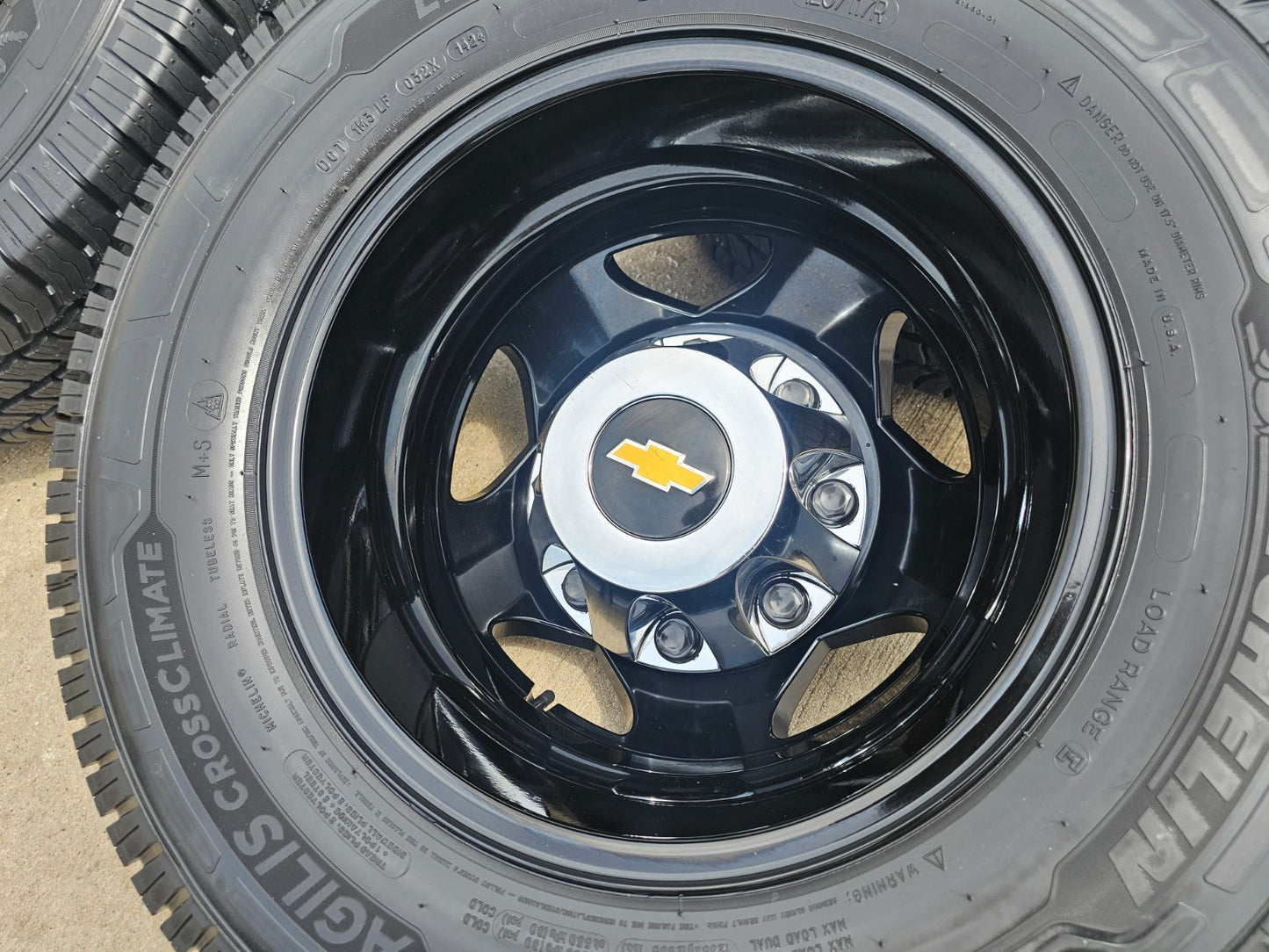 17" Chevy Silverado GMC Sierra 3500 Black Dually rims wheels OEM 5519 5520 NEW