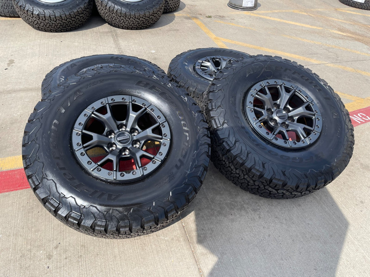 17" Ford F-150 Raptor R OEM BEADLOCK 10460 rims wheels 37" tires SET BFG NEW