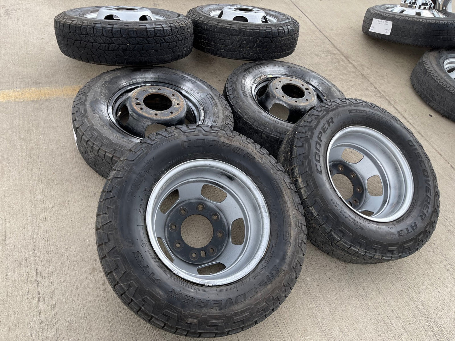 17" Dodge Ram 3500 Dually Laramie 8x200 wheels rims 2703 2704 OEM tires COOPER