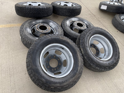 17" Dodge Ram 3500 Dually Laramie 8x200 wheels rims 2703 2704 OEM tires COOPER