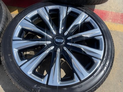 24" Cadillac Escalade PLATINUM OEM wheels rims V SET 2024 2025 2026 2027 NEW
