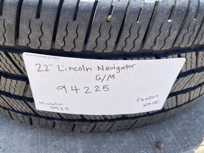 22" Lincoln Navigator OEM 94225 rims wheels BLACK LABEL 2026 2027 SET MICHELIN
