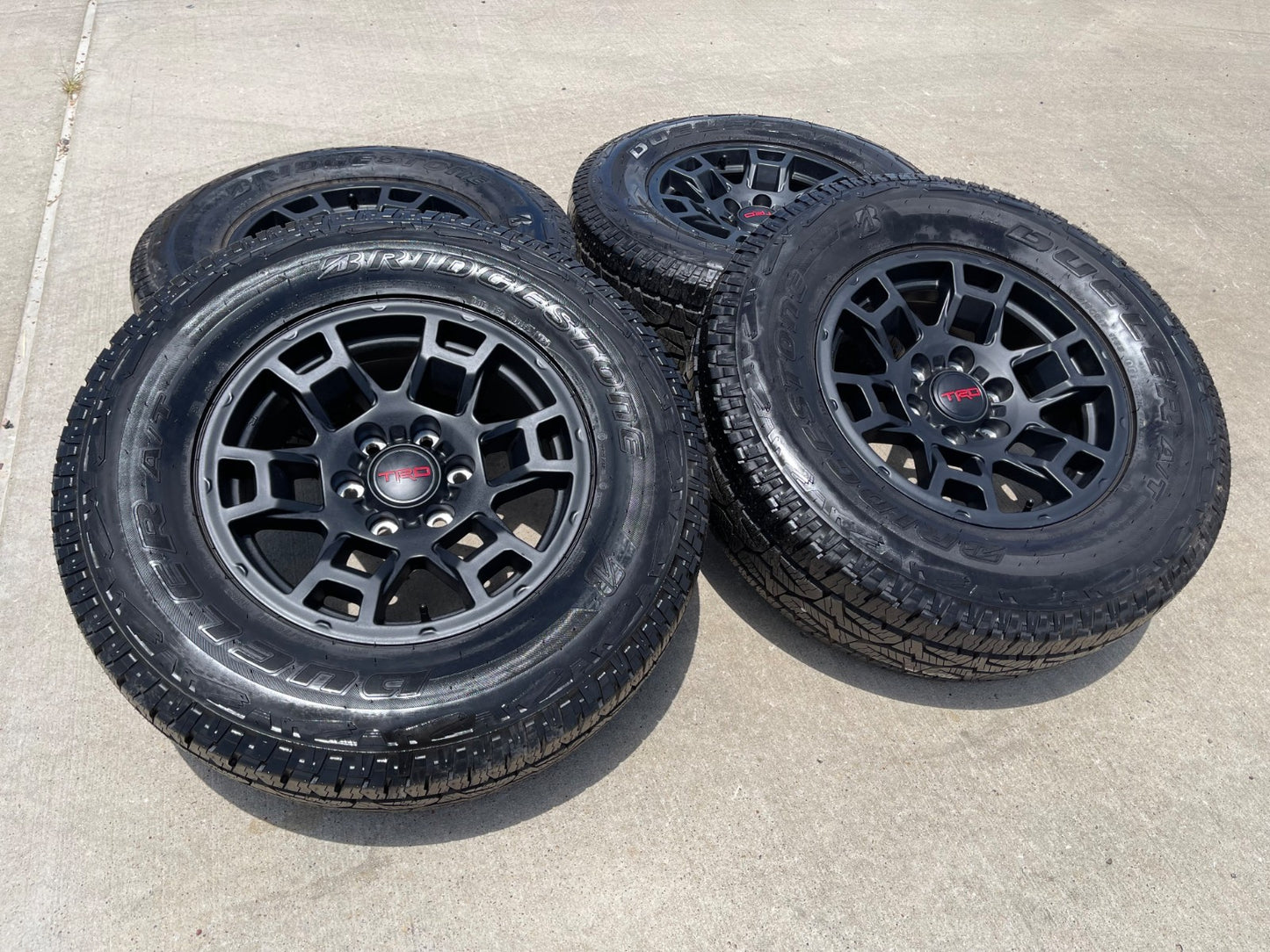 17" Toyota Tacoma 4Runner OEM wheels rims black SET TRD FJ BRIDGESTONE A/T NEW