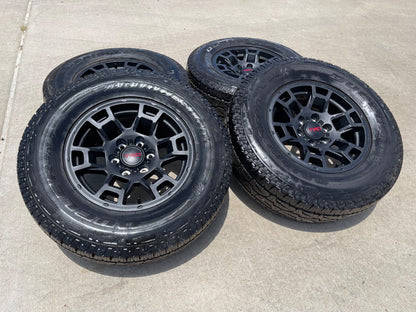 17" Toyota Tacoma 4Runner OEM wheels rims black SET TRD FJ BRIDGESTONE A/T NEW