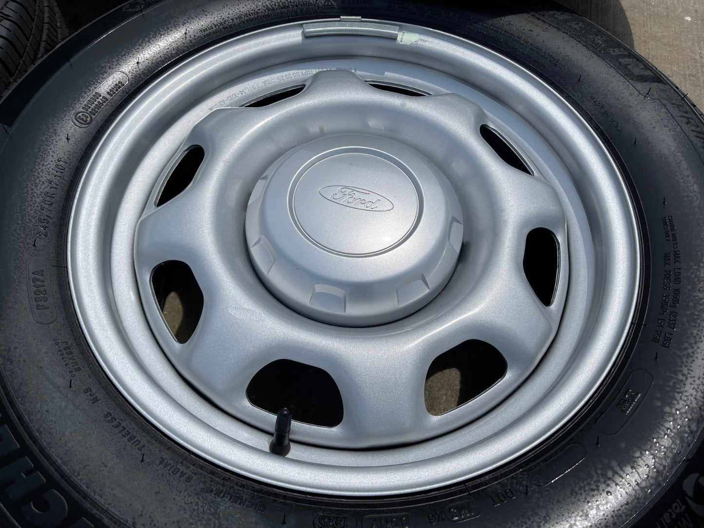 17" Ford F-150 OEM rims wheels 3857 tires steel 2023 2024 2025 2026 MICHELIN NEW