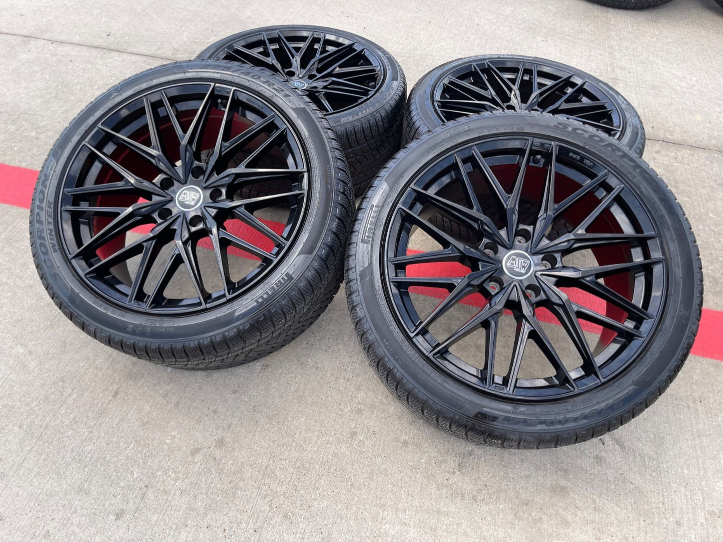 21" MSW Type 50 O.Z. Porsche Cayenne Turbo Sport wheels rims SET tires PIRELLI