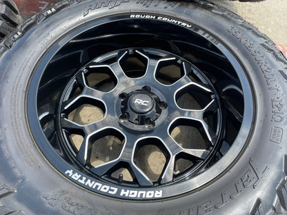 20x10 20" Rough Country 96 Series Jeep Wrangler Gladiator 5x127 5x5 wheels rims