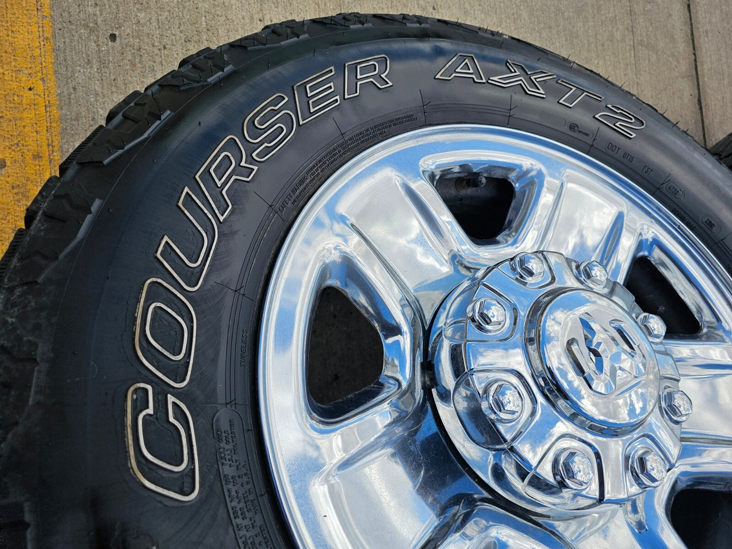 18" Dodge Ram 2500 3500 STEEL chrome OEM 2473 wheels rims tires MASTERCRAFT ATX2