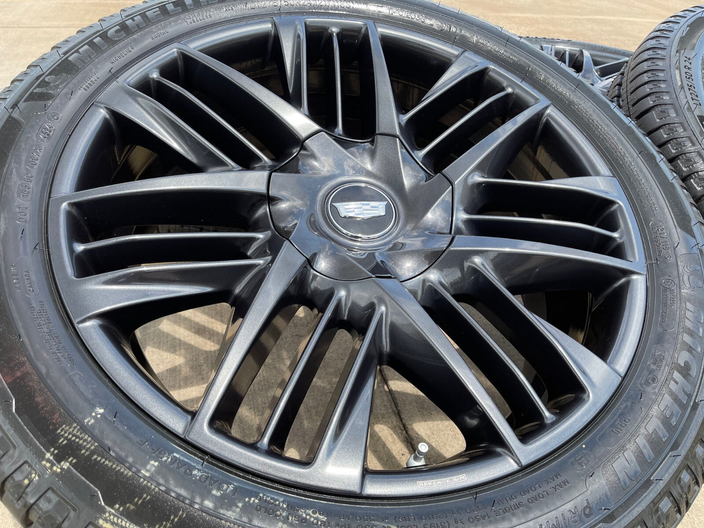NEW 24" Cadillac Escalade IQ DEEP SPACE EV OEM wheels rims Hummer SET 2025-2027