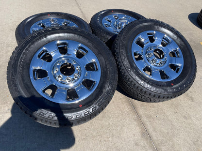 20" Ford F-250 F-350 OEM 10295 25085 10552 chrome wheels rims BRIDGESTONE SET
