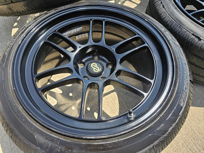 18x9.5 18" Enkei 3798956538BK RPF1 5x114.3 5x4.5 +15 Black Camry IS300 Mustang
