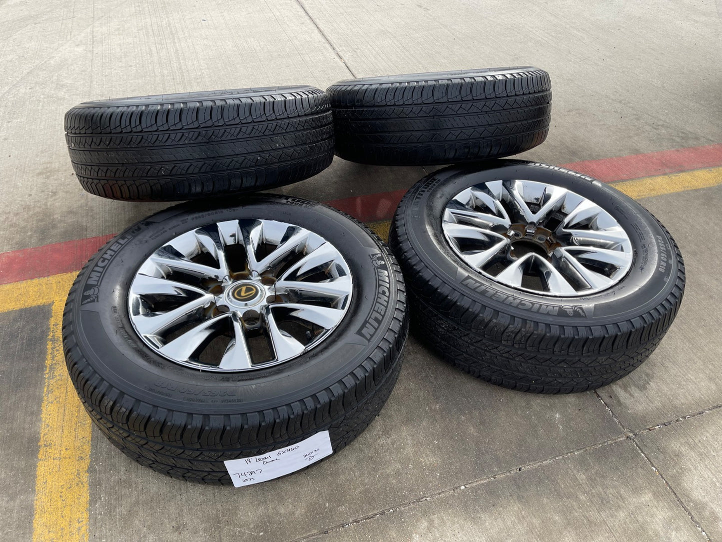 18" Lexus GX460 GX470 Tacoma 4Runner OEM 74297 CHROME wheels rims MICHELIN