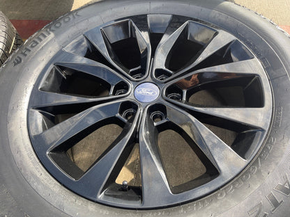 20" Ford F-150 Expedition rims wheels 10003 black OEM tires HANKOOK A/T2 SET NEW