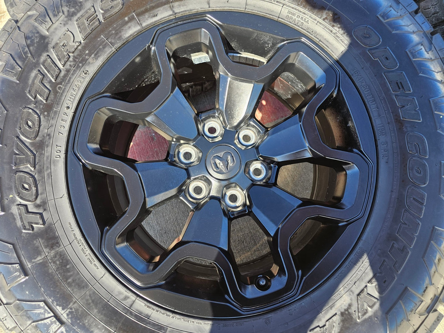 18" Dodge Ram 1500 TRX RHO Black OEM 66002 wheels rims TOYO A/T3 35"