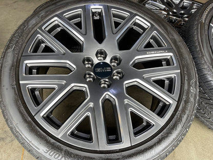 24" GMC Yukon Sierra DENALI OEM wheels rims BRIDGESTONE 2024 2025 2026 2027 NEW