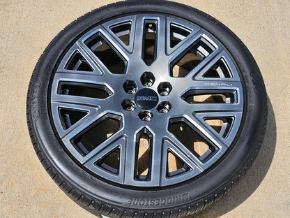 (1) 24" GMC Yukon Sierra DENALI OEM wheel rim tire 2022 2023 2024 2025 2026 2027
