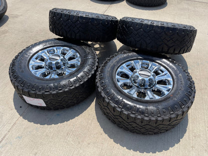 18" Ford F-250 F-350 TREMOR OEM CHROME rims wheels 10097 tires GOODYEAR 35"