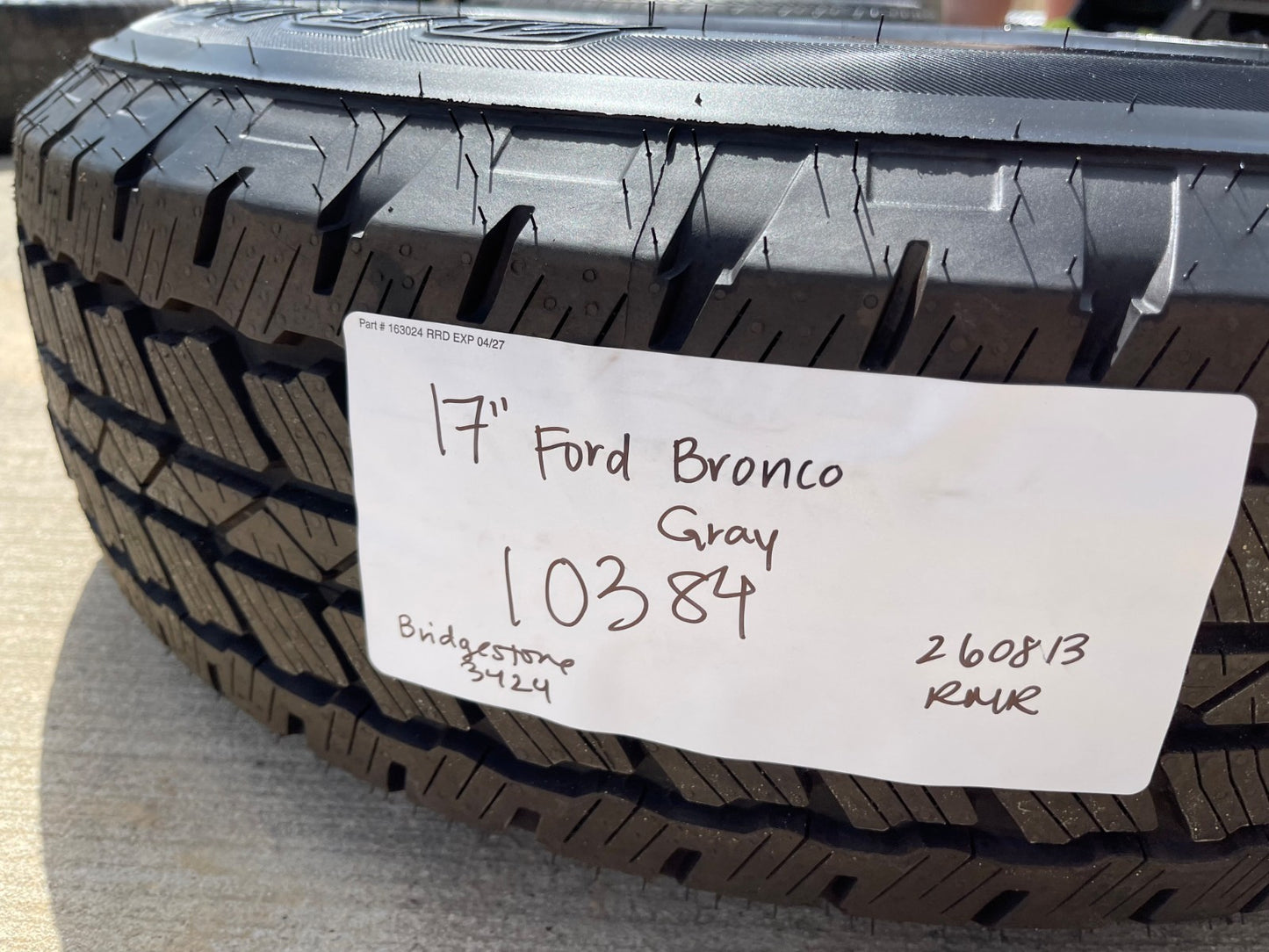 17" Ford Bronco wheel rim tire SPARE 10384 OEM Ranger 2024 2025 2026 2027 NEW