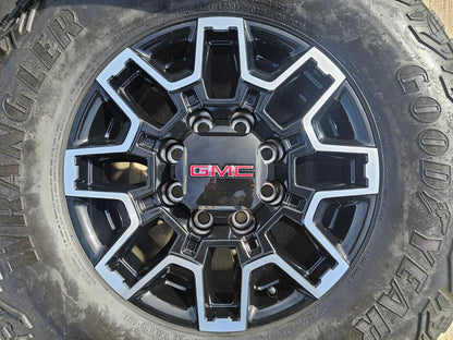 18" GMC Sierra AT4X Chevy Trail Boss 2500 OEM 14136 wheels rims GOODYEAR 35"