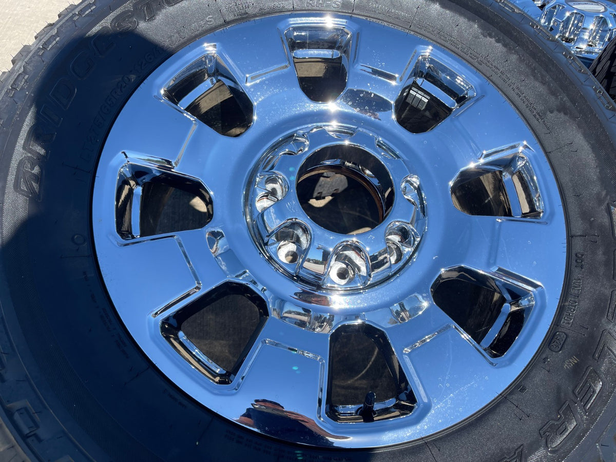 20" Ford F-250 F-350 OEM 10295 25085 10552 chrome wheels rims BRIDGESTONE SET