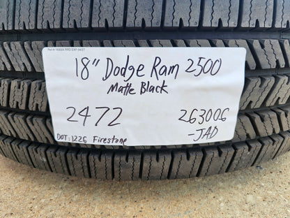 18" Dodge Ram 2500 3500 STEEL black OEM 2473 wheel rim tire 2025 2026 2027 NEW
