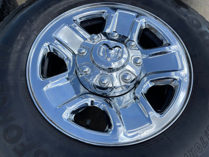 18" Dodge Ram 2500 3500 STEEL chrome OEM 2473 wheels rims tires SET
