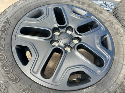 17" Jeep Cherokee wheels OEM rims Compass Renegade 9199 black A/T tires