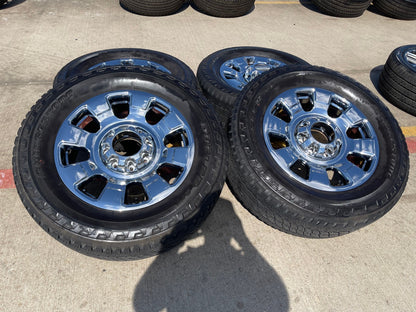 20" Ford F-250 F-350 OEM 10295 25085 10552 chrome Lariat wheels rims tires