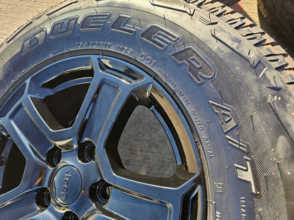 17" Jeep Wrangler Rubicon OEM Black wheels rims 9216 Gladiator NEW A/T
