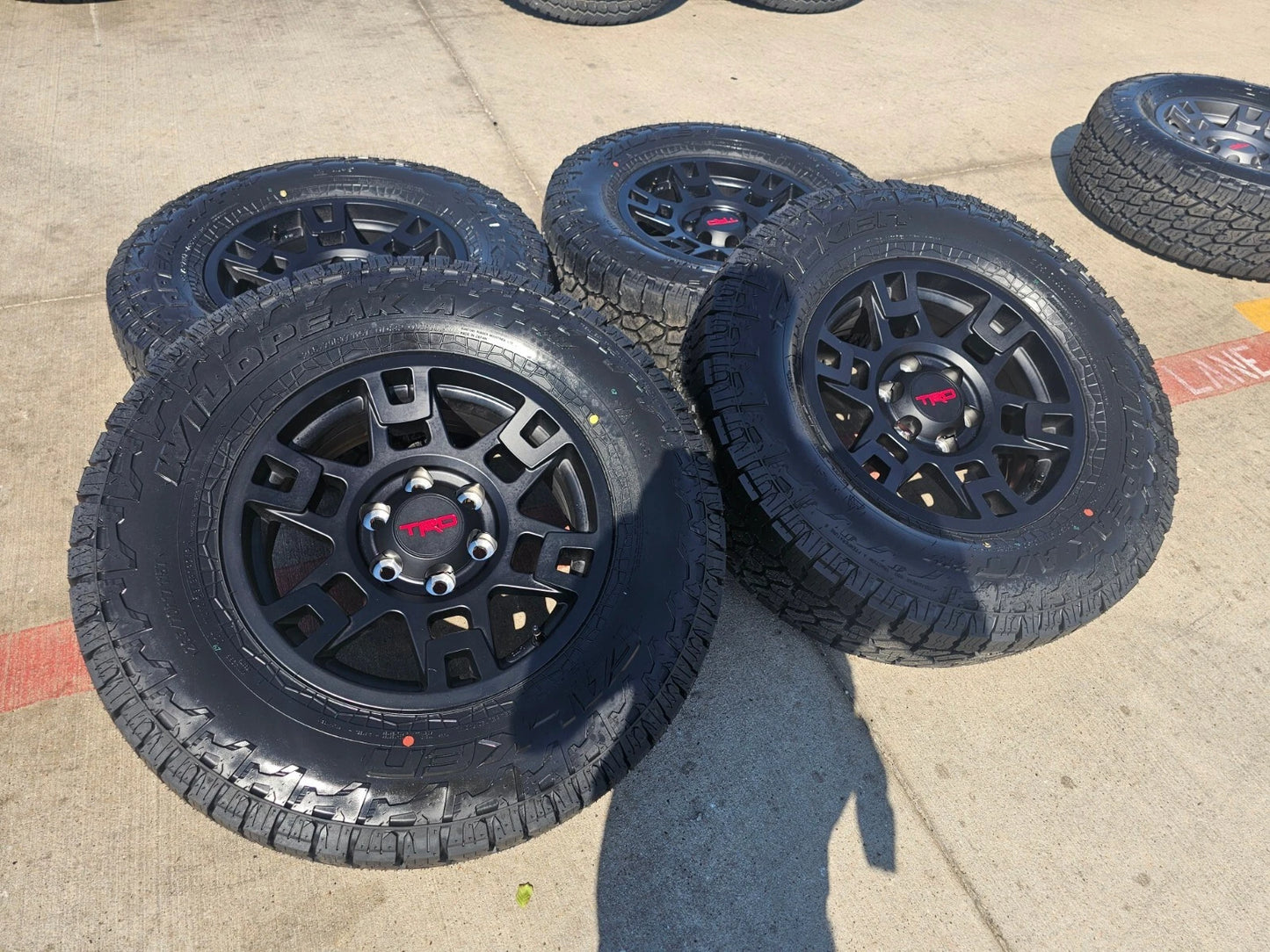 17" Toyota Tacoma 4Runner OEM wheels rims black 75167 TRD FJ A/T4 tires NEW