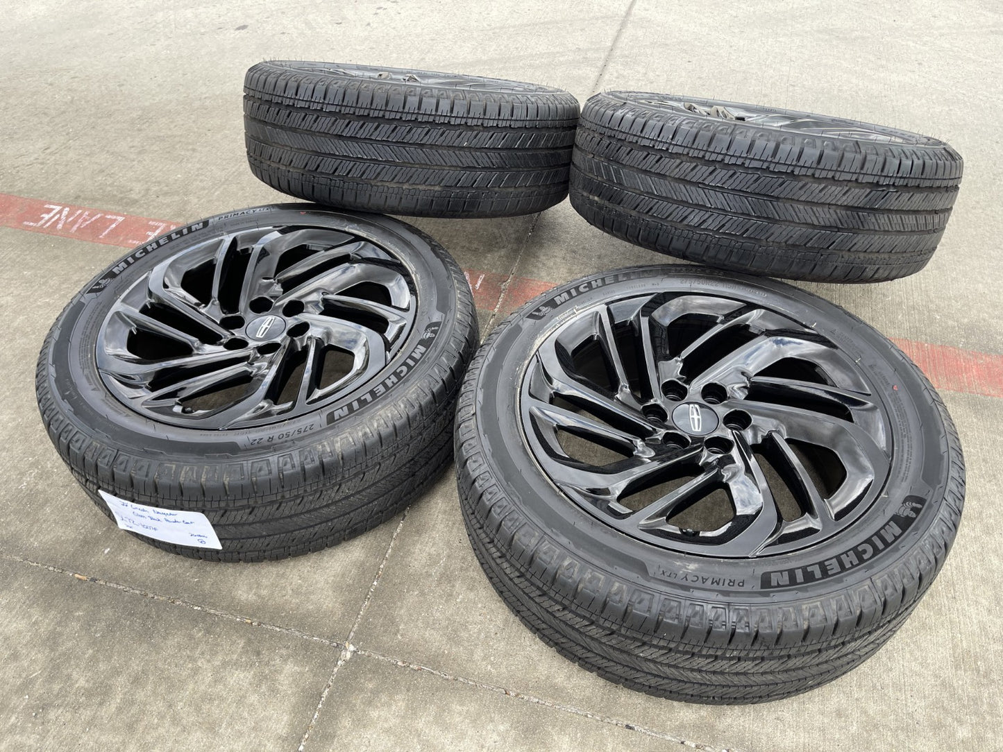 22" Lincoln Navigator OEM 94225 rims wheels BLACK LABEL 2026 2027 MICHELIN NEW