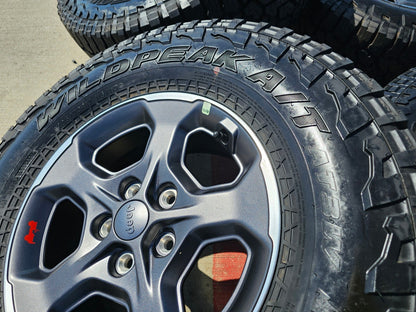 17" Jeep Wrangler Gladiator RUBICON OEM 9236 wheels rims 33" FALKEN A/T3 NEW