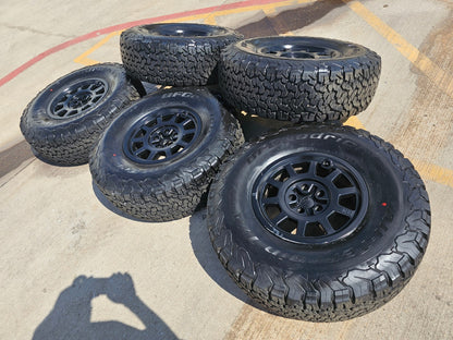 (5) 17" AEV Jeep Wrangler Rubicon OEM Salta wheels rims Gladiator BFG 37" NEW