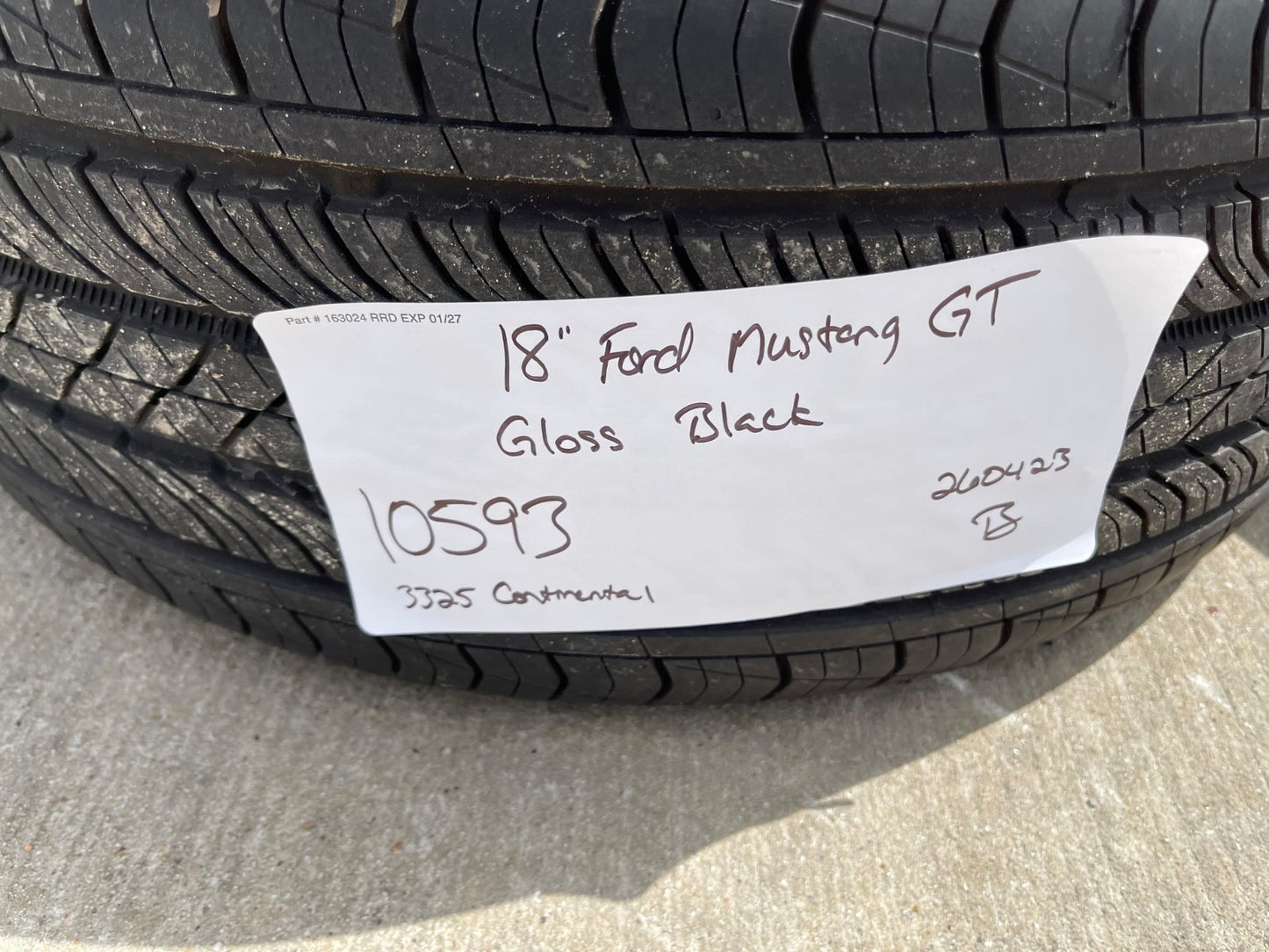 18" Ford Mustang GT OEM 10593 BLACK wheels rims tires 2024 2025 2026 2027 NEW
