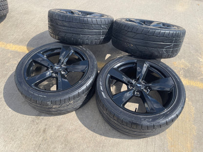 19" Ford Mustang GT OEM 10158 black wheels rims tires SET
