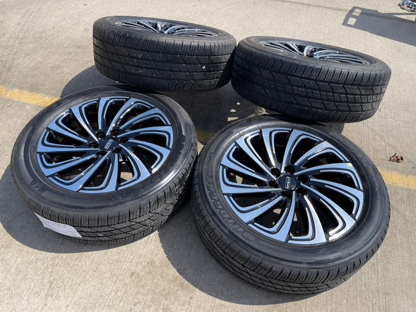 22" Lincoln Navigator OEM 10666 rims wheels BLACK LABEL BRIDGESTONE