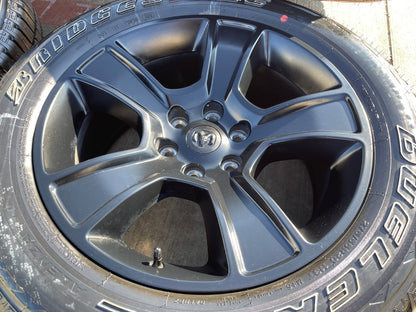 20" Dodge Ram 1500 OEM LIMITED Black 2676 2723 wheels rims BRIDGESTONE NEW
