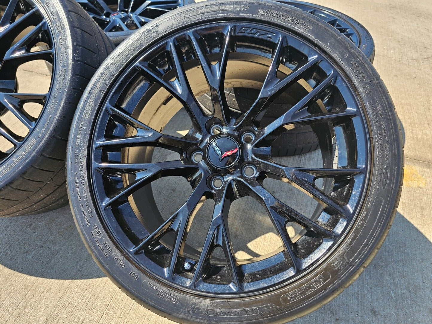 19x10 20x12 Chevy Corvette STINGRAY C7 OEM wheels rims 5734 5736 black tires